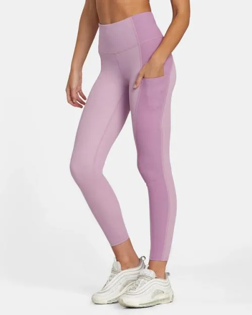 Rvca VA Sport Rib Block Technical High Waist Leggings Lilac SportWomen Pants