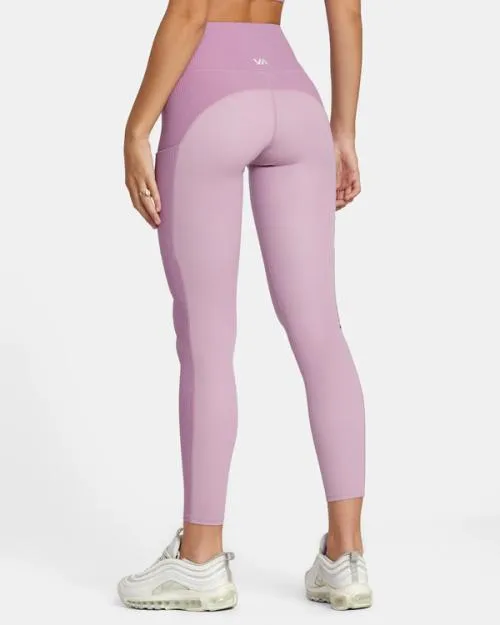 Rvca VA Sport Rib Block Technical High Waist Leggings Lilac SportWomen Pants