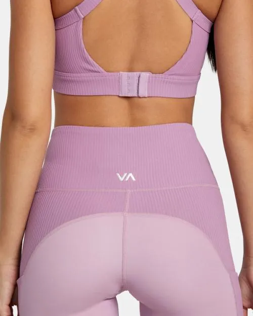 Rvca VA Sport Rib Block Technical High Waist Leggings Lilac SportWomen Pants