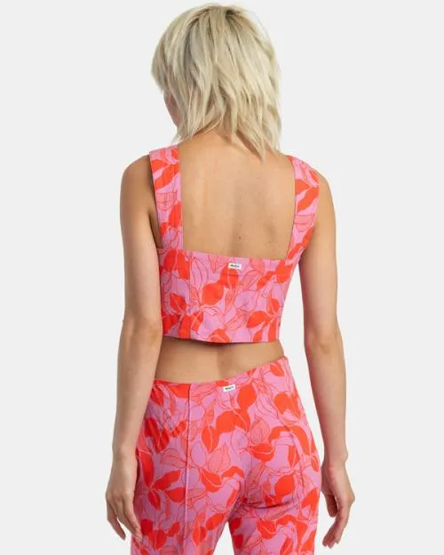 Rvca Villa Tank Top Cyclamen Women Tops