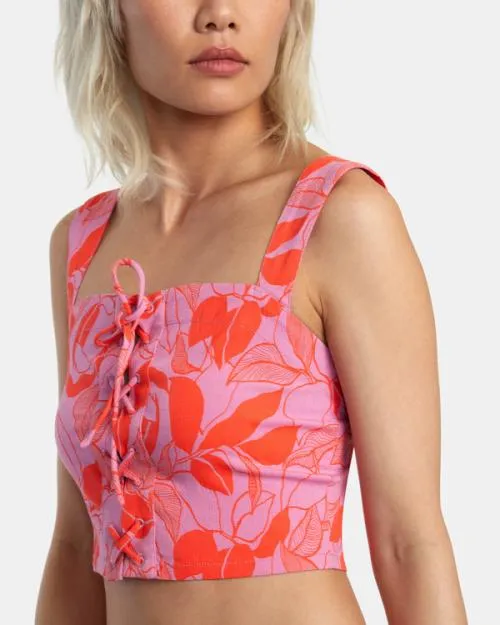 Rvca Villa Tank Top Cyclamen Women Tops