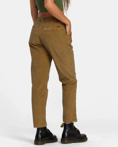 Rvca Weekend Cord Corduroy Pants Tan Women Pants