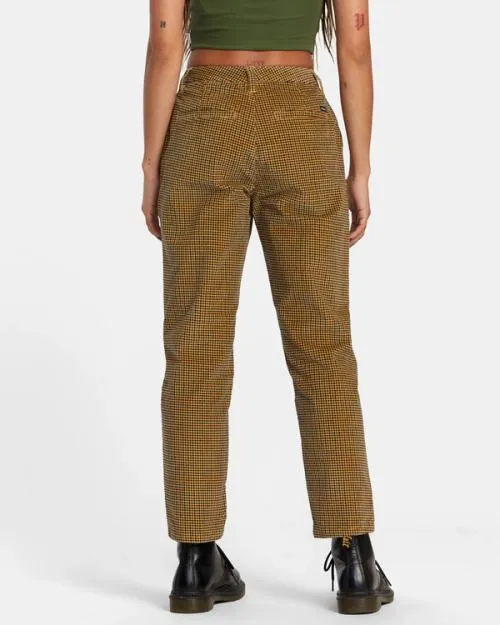 Rvca Weekend Cord Corduroy Pants Tan Women Pants