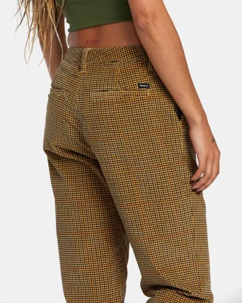 Rvca Weekend Cord Corduroy Pants Tan Women Pants