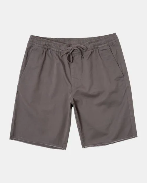Rvca Weekend Elastic Waist Shorts Smoke Men Shorts and Hybrids