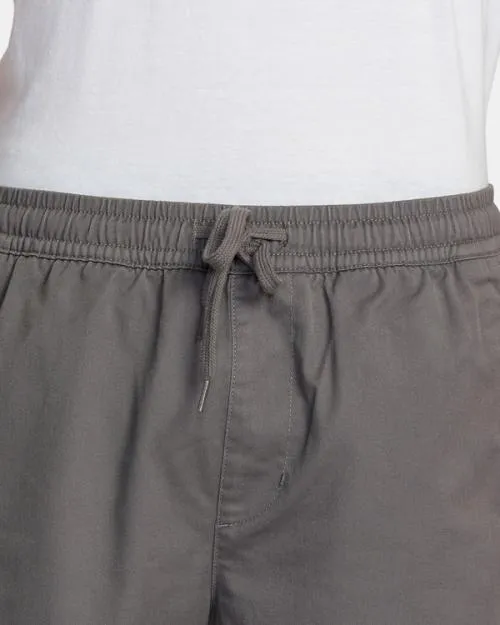 Rvca Weekend Elastic Waist Shorts Smoke Men Shorts and Hybrids