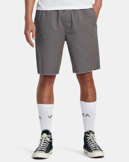 Rvca Weekend Elastic Waist Shorts Smoke Men Shorts and Hybrids