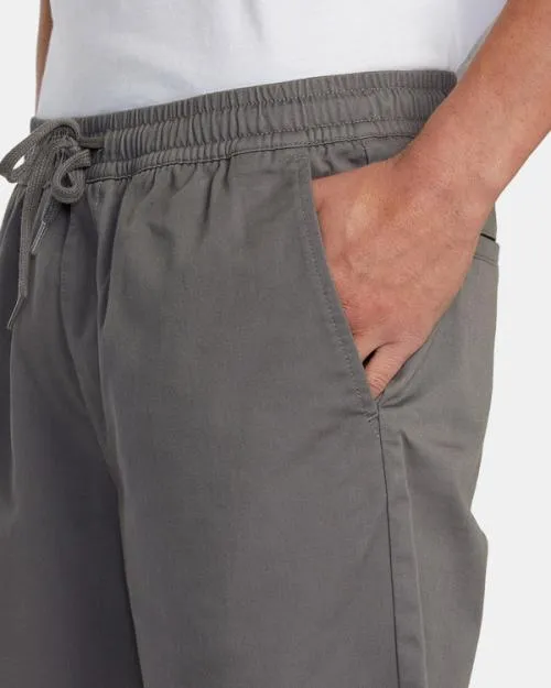 Rvca Weekend Elastic Waist Shorts Smoke Men Shorts and Hybrids