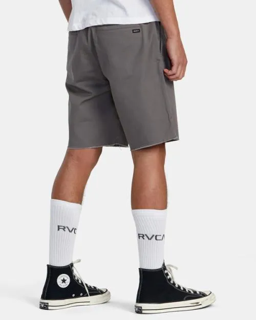 Rvca Weekend Elastic Waist Shorts Smoke Men Shorts and Hybrids