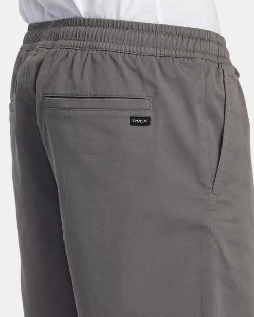 Rvca Weekend Elastic Waist Shorts Smoke Men Shorts and Hybrids