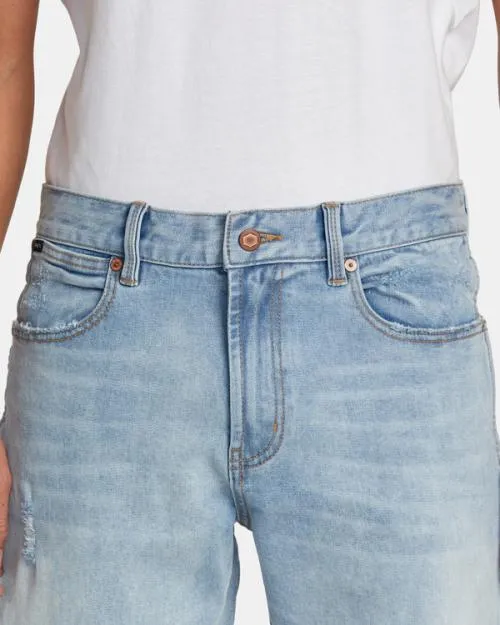Rvca Weekend Straight Fit Jeans Bleach Wash Men Denim