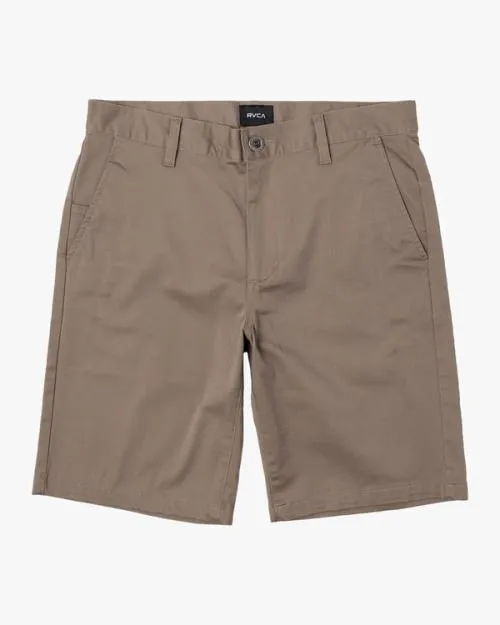 Rvca Weekend Stretch Shorts Dark Khaki Men Shorts and Hybrids