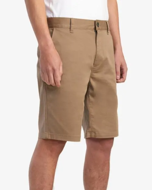 Rvca Weekend Stretch Shorts Dark Khaki Men Shorts and Hybrids