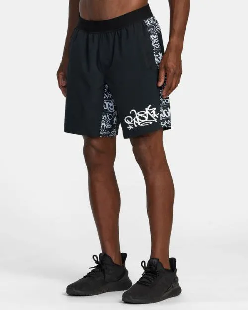 Rvca Yogger Plus Technical Training Shorts Black Dmote Men Athletic Shorts