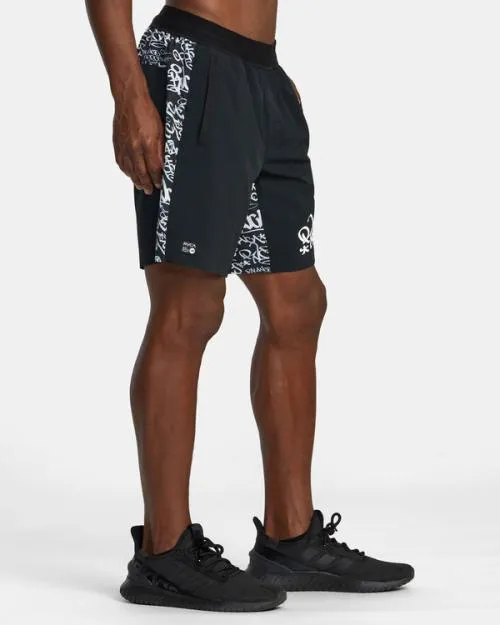 Rvca Yogger Plus Technical Training Shorts Black Dmote Men Athletic Shorts