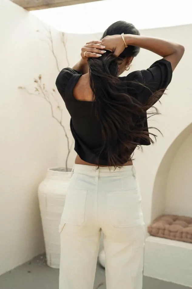 Ryan Crop Top In Black 8211 FINAL SALE Black Women Bohme Tops