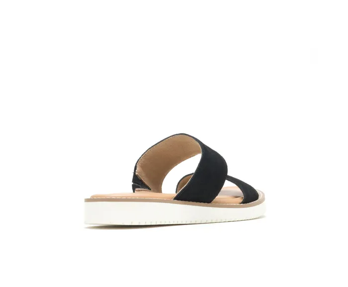 Sandals Women Hush Puppies Briard 2 Band Slide Black Suede Sandals Women Hush Puppies Briard 2 Band Slide Black Suede