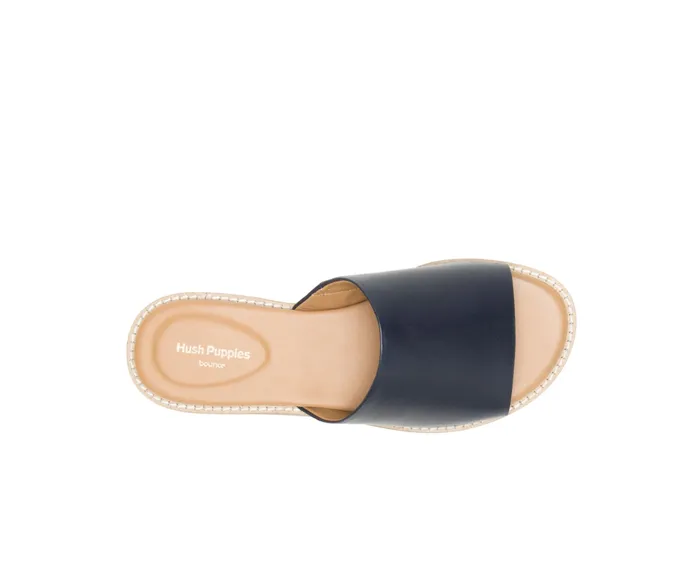 Sandals Women Lexi Slide Navy Leather Hush Puppies