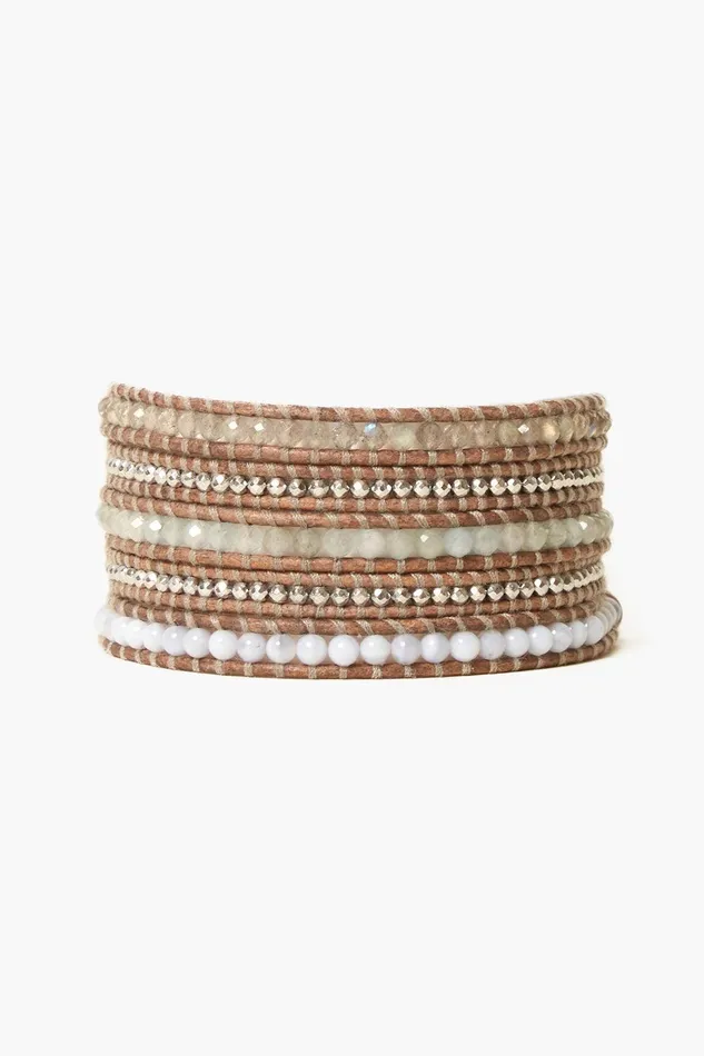 Santi Wrap Bracelet Aquamarine Mix Women Chan Luu Bracelets