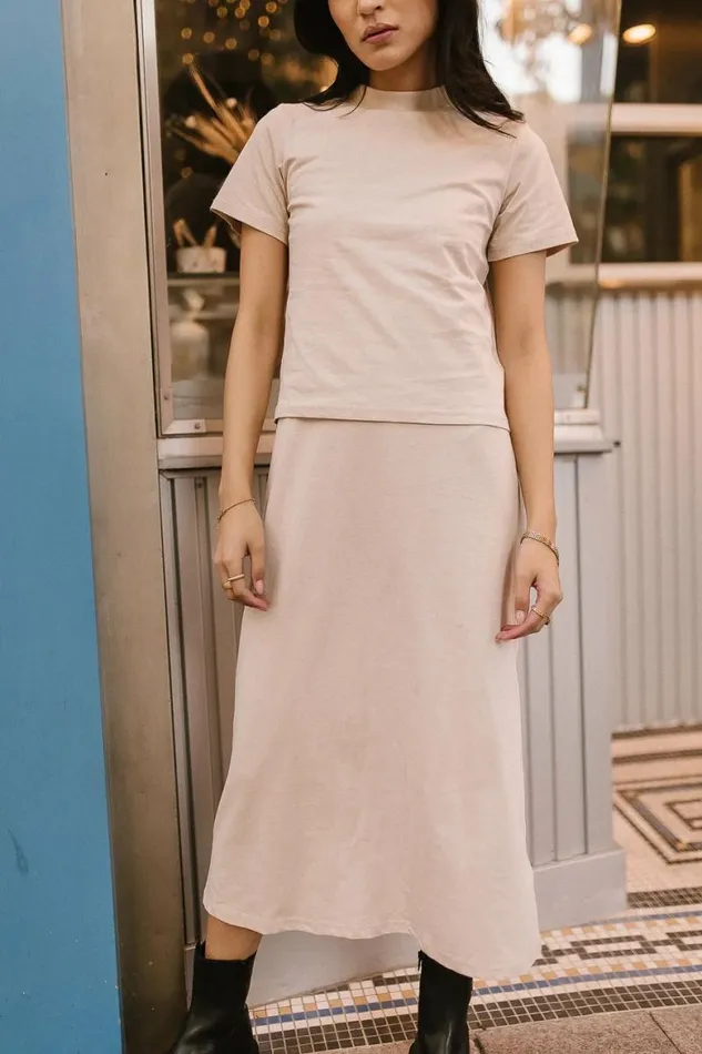 Sarah Twofer Dress In Beige Beige Women Bohme Dresses