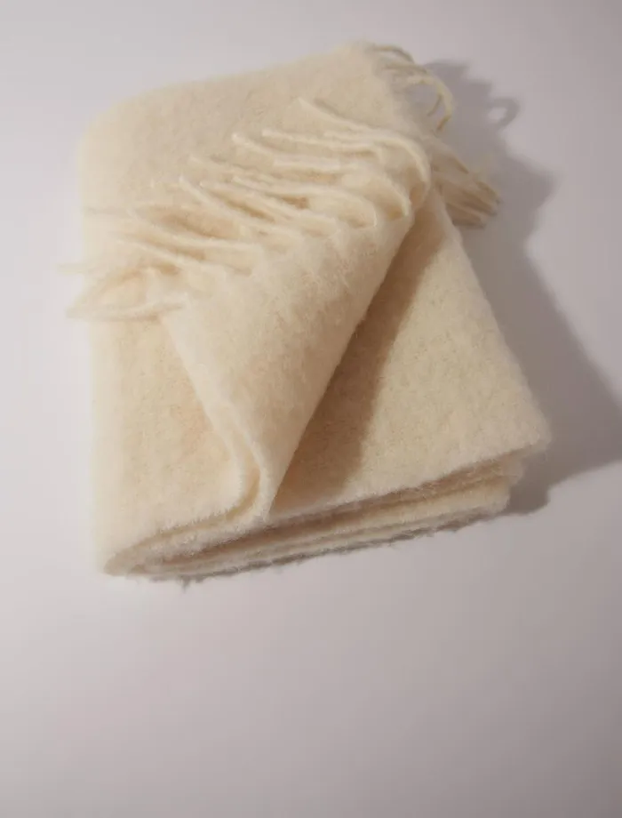 Scarves and Ponchos Women Maje Alpaca Blend Scarf Ecru