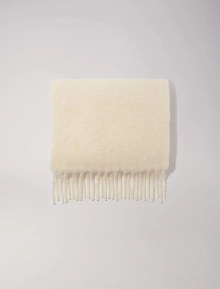 Scarves and Ponchos Women Maje Alpaca Blend Scarf Ecru
