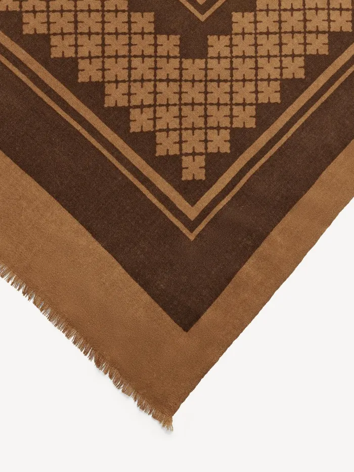 Scarves Women By Malene Birger Julee Wool Scarf Bison Scarves Women By Malene Birger Julee Wool Scarf Bison