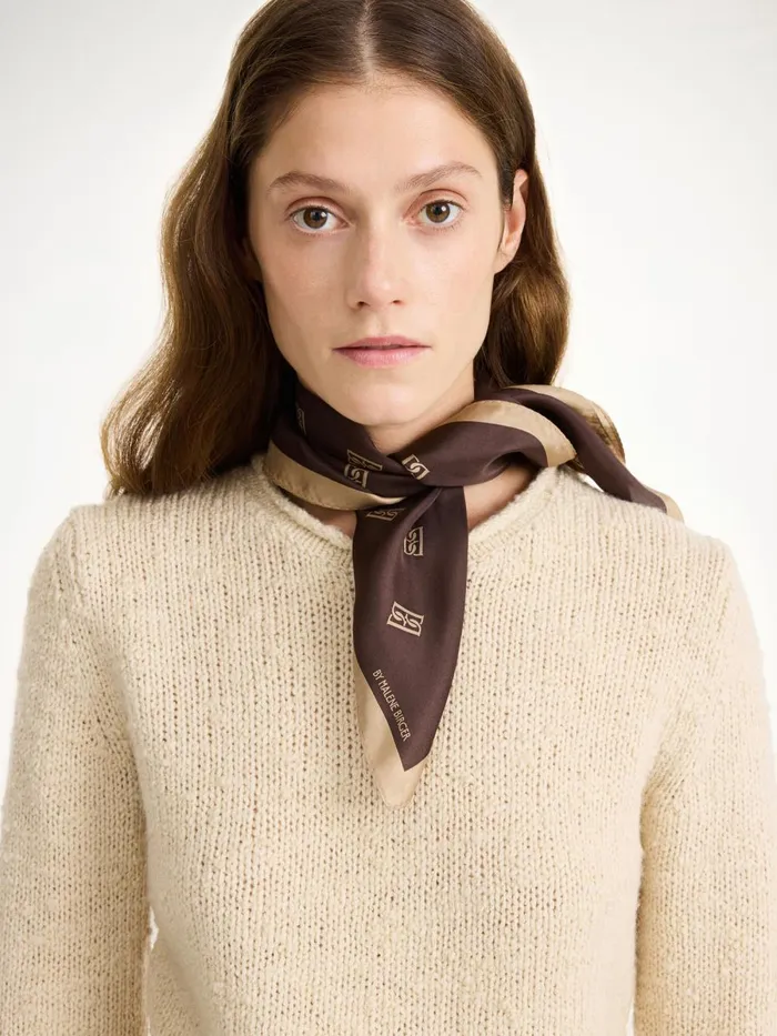 Scarves Women By Malene Birger Monnis Silk Scarf Shale
