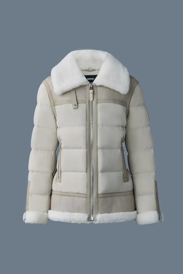 Shearling Jackets Women Mackage VANNA Mixedmedia Shearling Down Jacket Black Shearling Jackets Women Mackage VANNA Mixedmedia Shearling Down Jacket Black