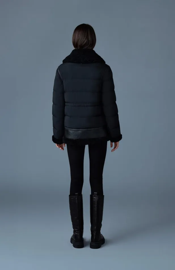 Shearling Jackets Women Mackage VANNA Mixedmedia Shearling Down Jacket Black Shearling Jackets Women Mackage VANNA Mixedmedia Shearling Down Jacket Black