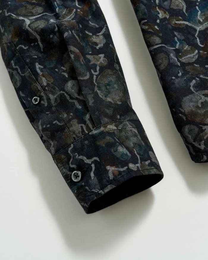 Shirting Men Billy Reid Low Tide Msl 1pocket Shirt Carbon Blue