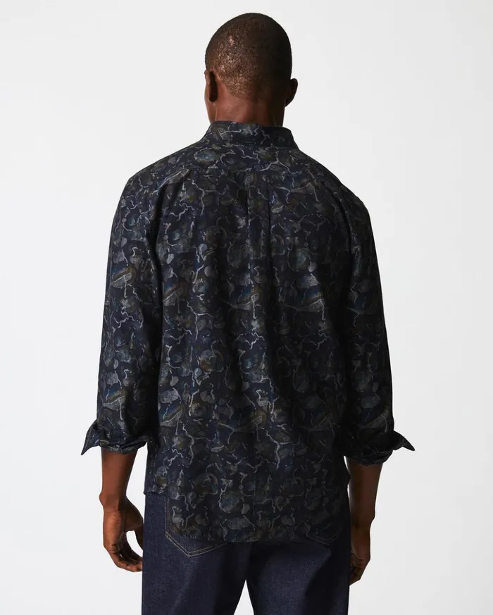Shirting Men Billy Reid Low Tide Msl 1pocket Shirt Carbon Blue