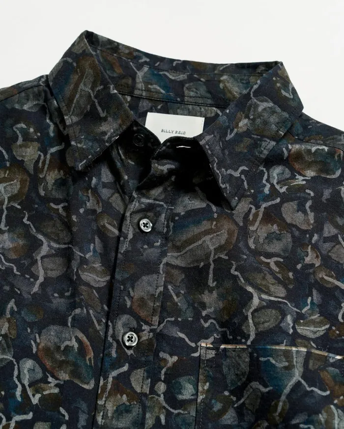 Shirting Men Billy Reid Low Tide Msl 1pocket Shirt Carbon Blue