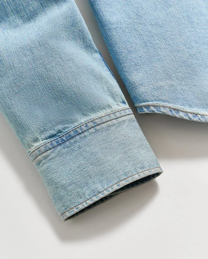 Shirting Men Billy Reid Shoals Denim Shirt Denim Wash