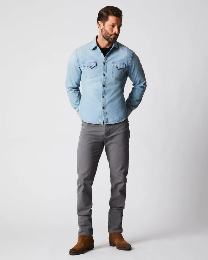 Shirting Men Billy Reid Shoals Denim Shirt Denim Wash