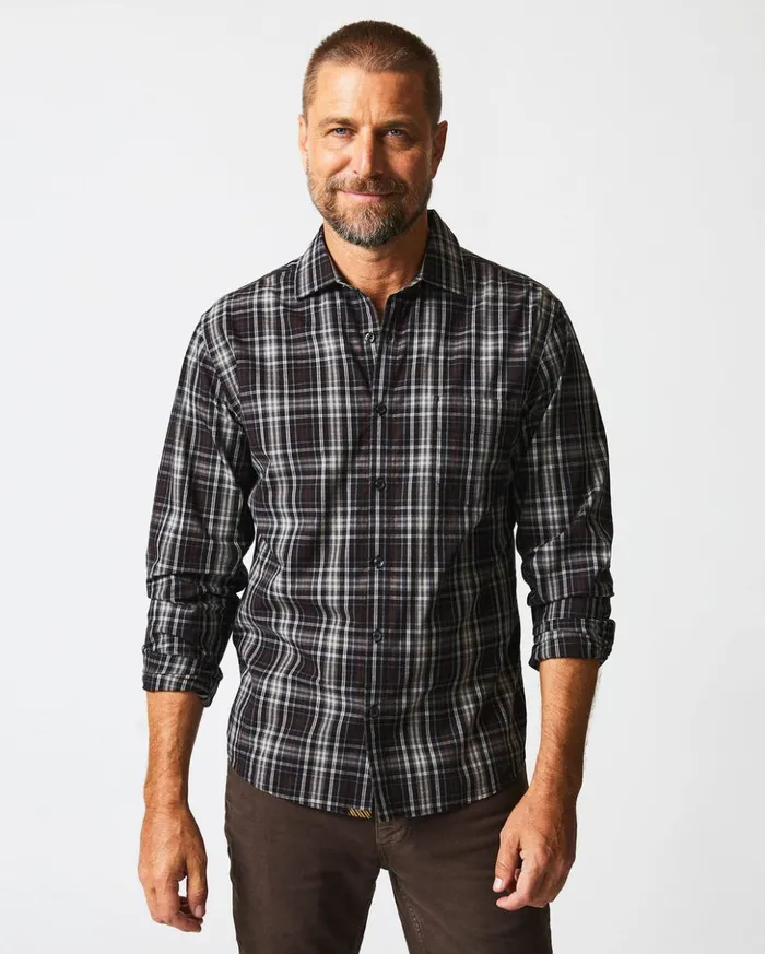 Shirting Men Billy Reid Tonal Plaid Tuscumbia Shirt Blackmulti