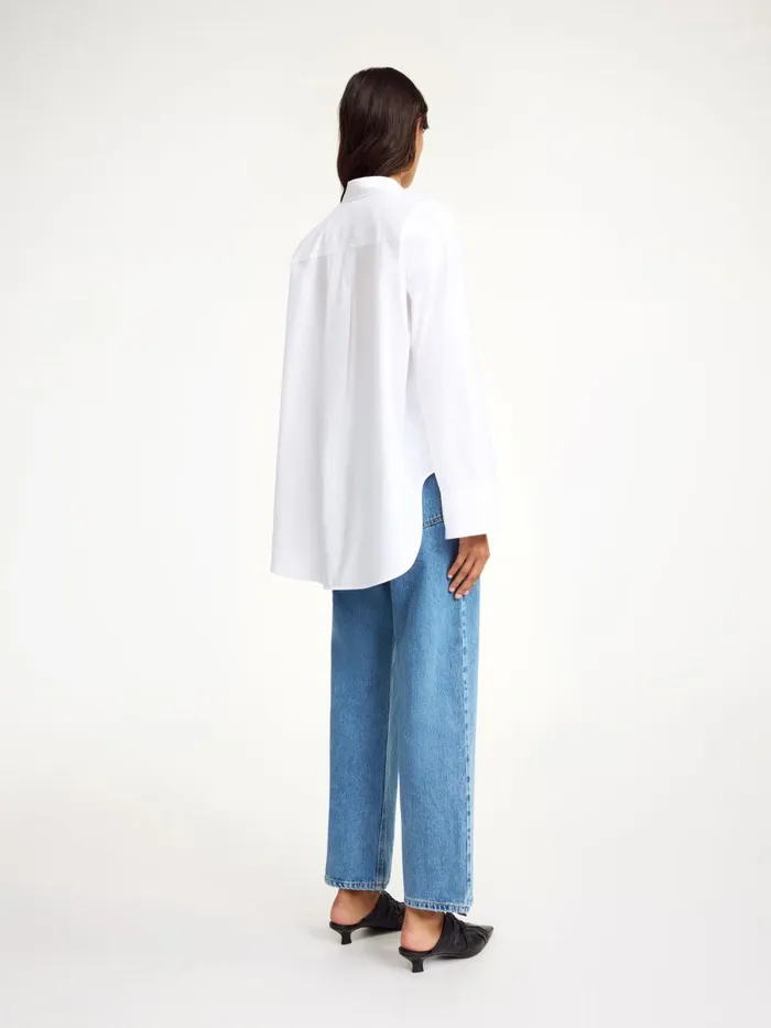 Shirts and Blouses Women By Malene Birger Derris Organic Cotton Shirt Pure White