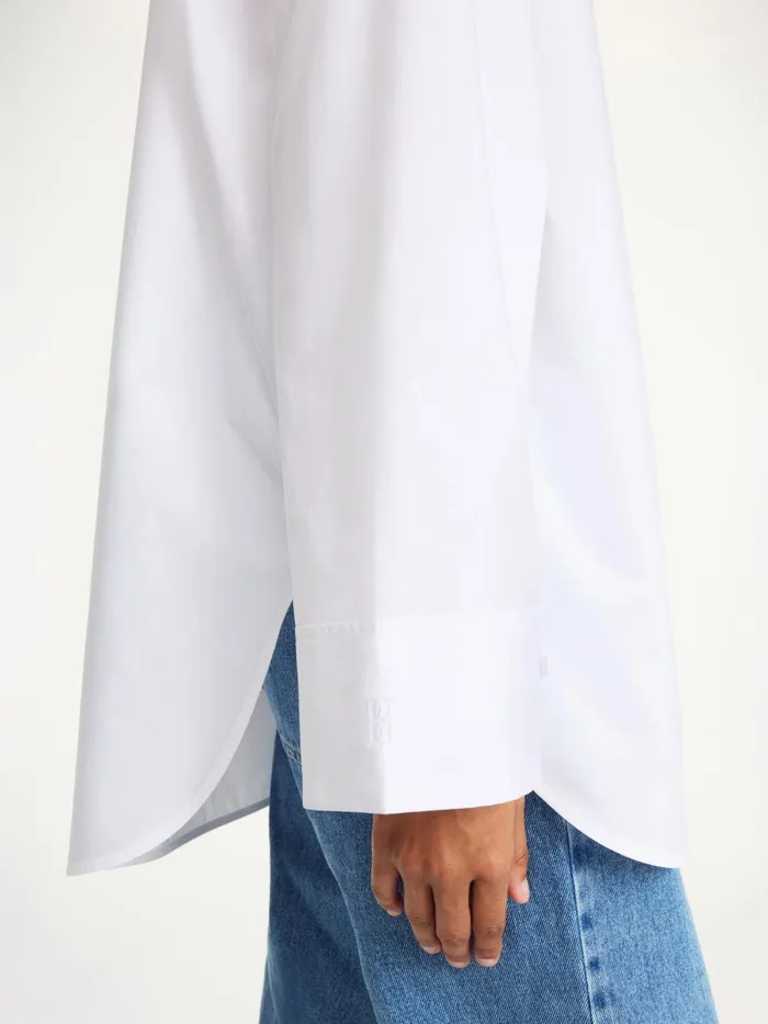 Shirts and Blouses Women By Malene Birger Derris Organic Cotton Shirt Pure White
