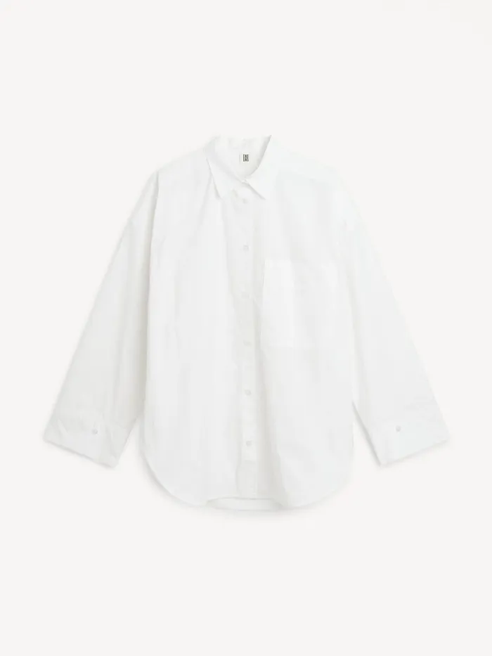 Shirts and Blouses Women By Malene Birger Derris Organic Cotton Shirt Pure White