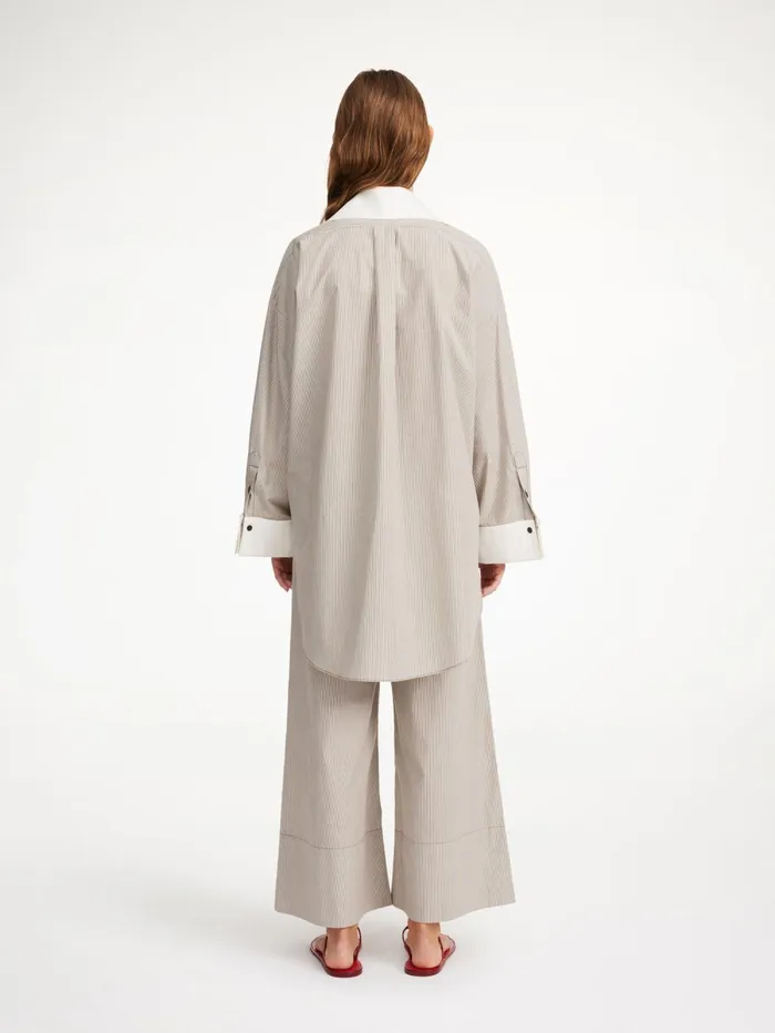 Shirts and Blouses Women By Malene Birger Maye Organic Cotton Shirt Warm Brown
