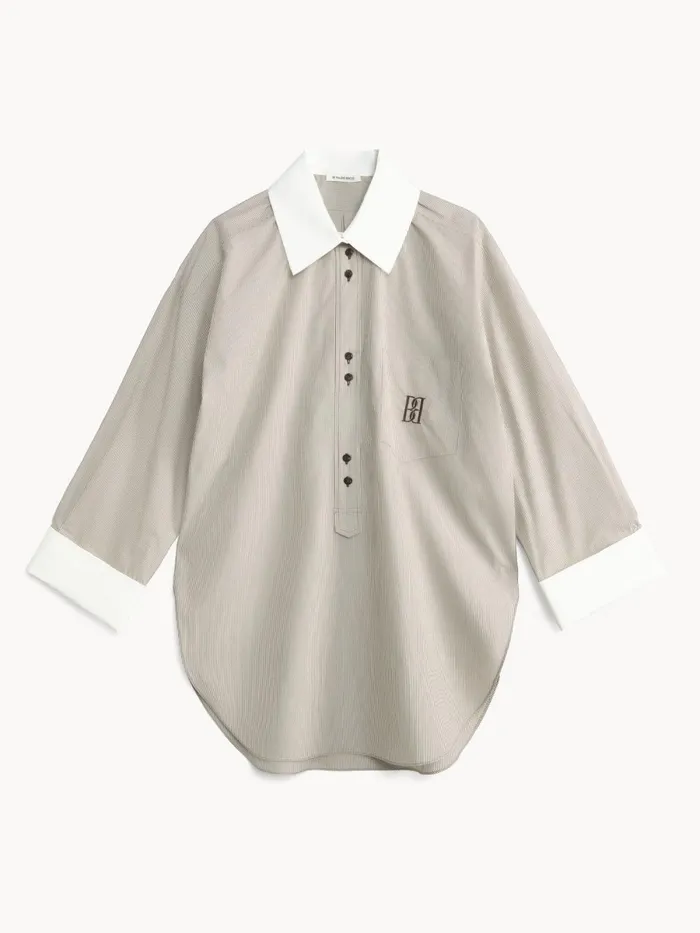 Shirts and Blouses Women By Malene Birger Maye Organic Cotton Shirt Warm Brown