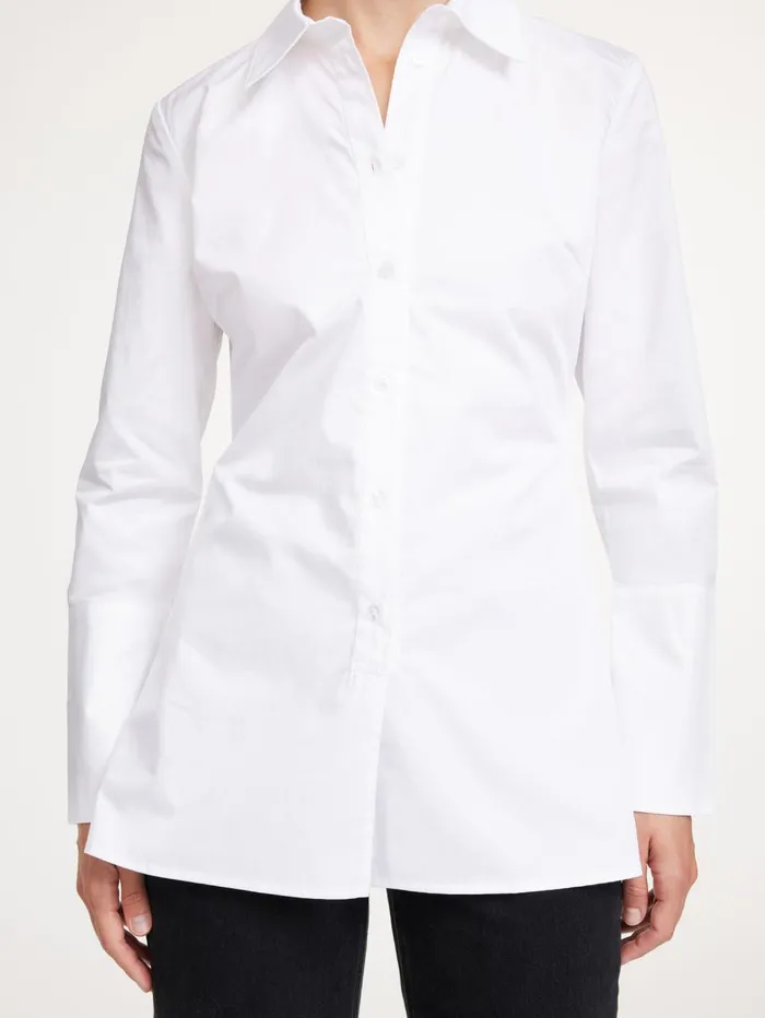 Shirts and Blouses Women By Malene Birger Padano Organic Cotton Shirt Pure White