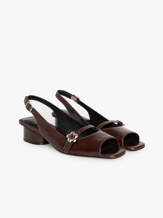 Shoes Lisa Says Gah Women Mackie Peep Toe Chocolate