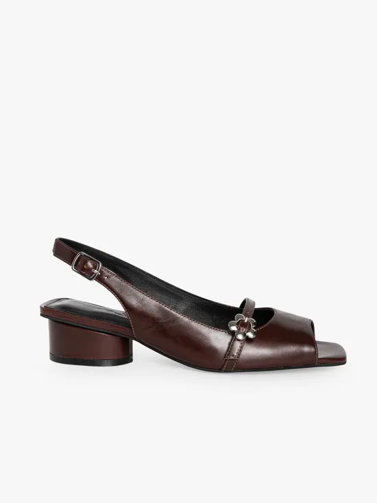 Shoes Lisa Says Gah Women Mackie Peep Toe Chocolate