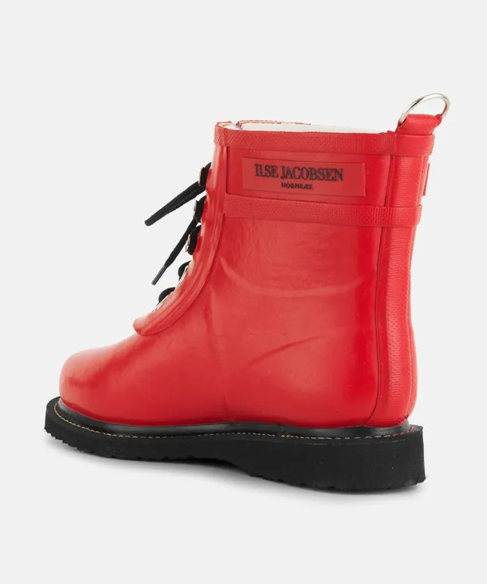 Short Rubber Boots 8211 Deep Red Rainboots Ilse Jacobsen Rainboots Short