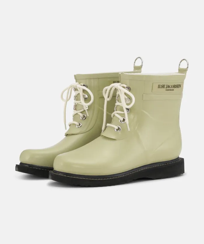 Short Rubber Boots 8211 Olive Grass Rainboots Ilse Jacobsen Rainboots Short