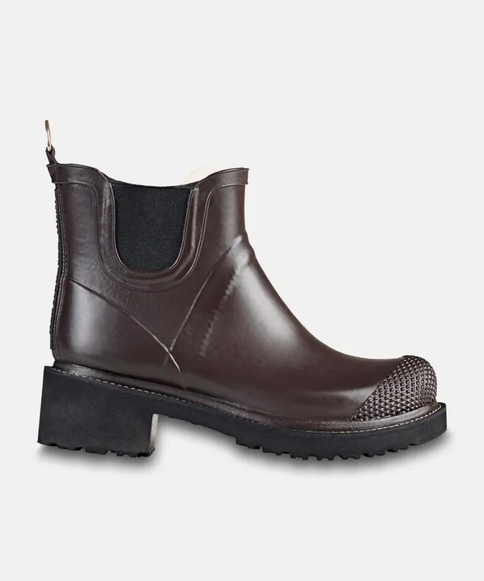 Short Rubber Boots With High Heel 8211 Brown Rainboots Ilse Jacobsen Rainboots Short