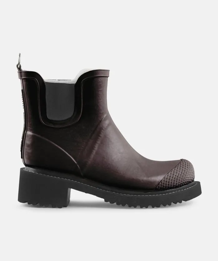 Short Rubber Boots With High Heel 8211 Brown Rainboots Ilse Jacobsen Rainboots Short