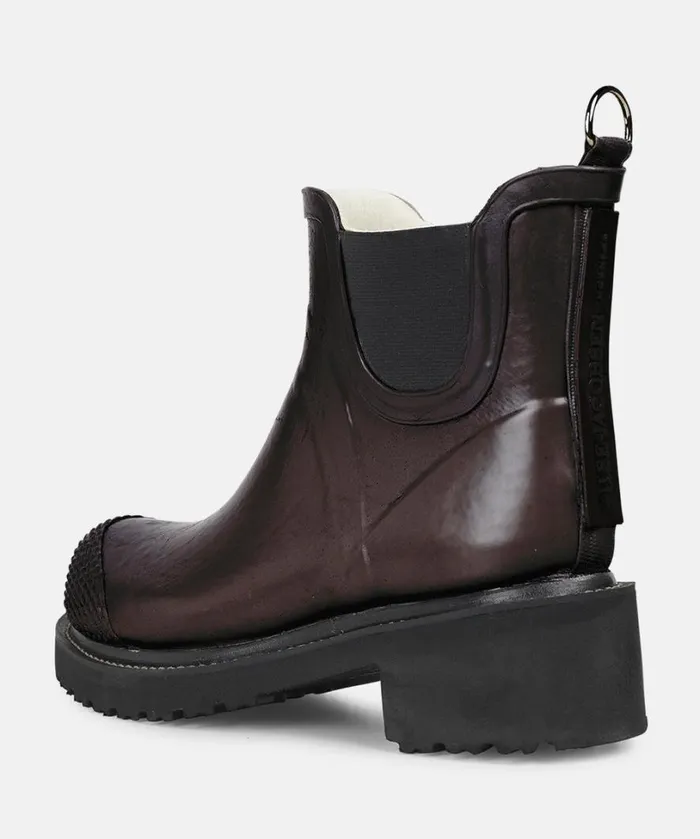 Short Rubber Boots With High Heel 8211 Brown Rainboots Ilse Jacobsen Rainboots Short