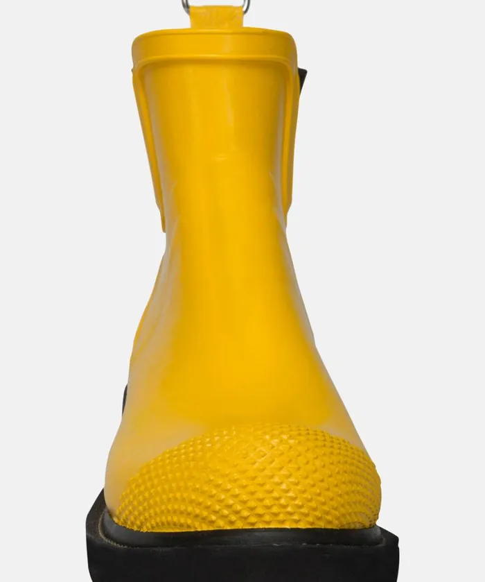 Short Rubber Boots With High Heel 8211 Cyber Yellow Rainboots Ilse Jacobsen Rainboots Short